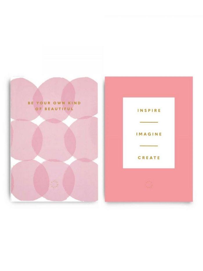 Katie Loxton Gifts One Size Katie Loxton Duo Pack Notebooks in Pink KLST013 izzi-of-baslow