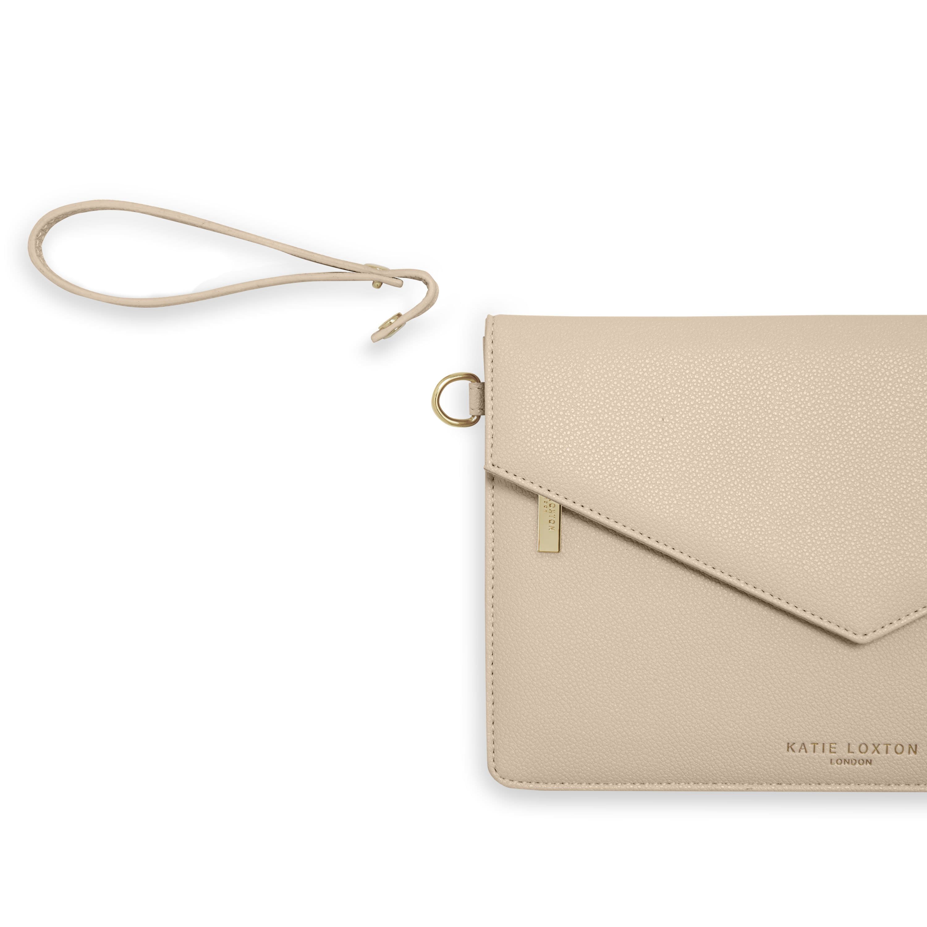 Katie Loxton Gifts One Size Katie Loxton Esme Envelope Nude Pink Clutch Bag KLB797 izzi-of-baslow