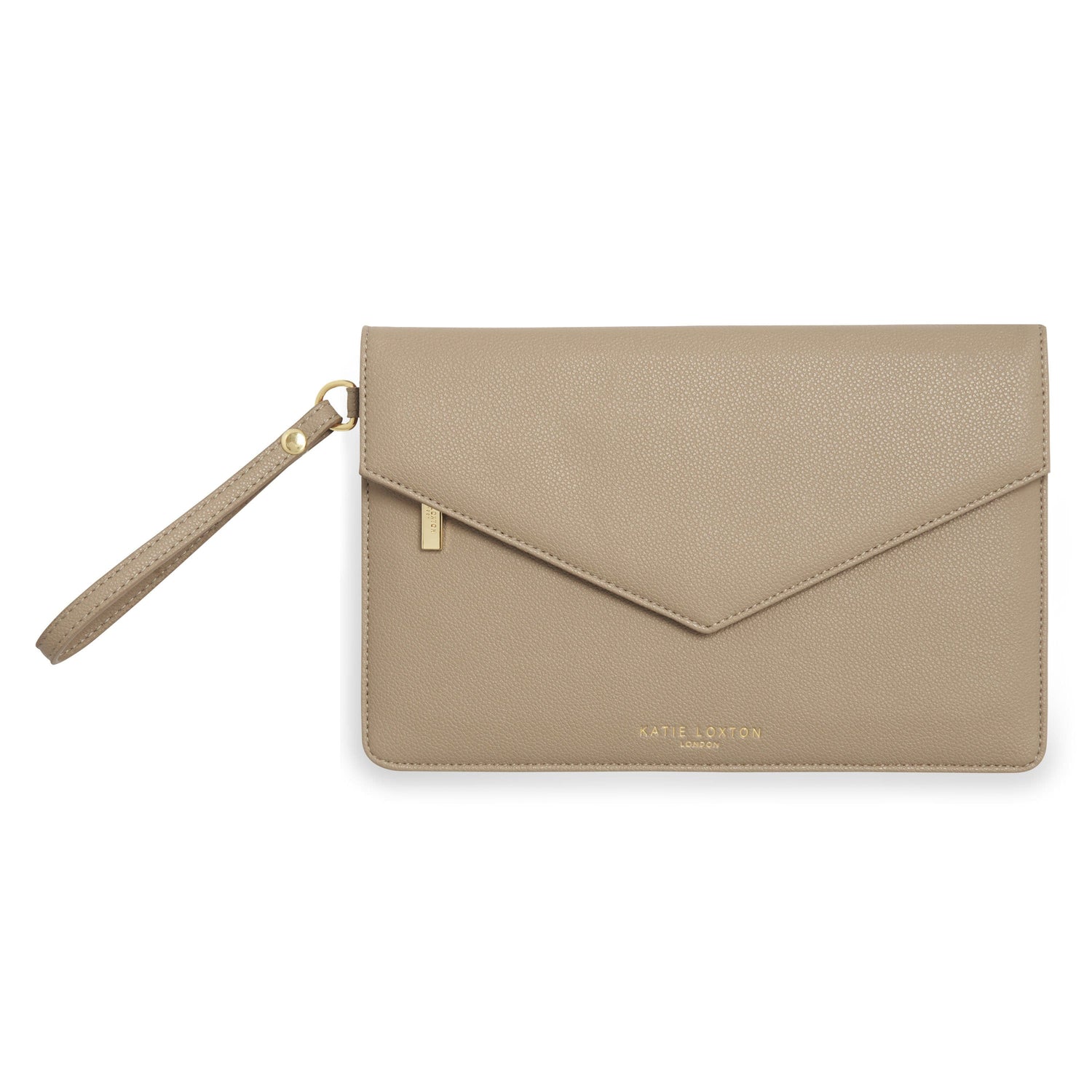 Katie Loxton Gifts One Size Katie Loxton Esme Envelope Taupe Clutch Bag KLB794 izzi-of-baslow