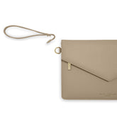 Katie Loxton Gifts One Size Katie Loxton Esme Envelope Taupe Clutch Bag KLB794 izzi-of-baslow