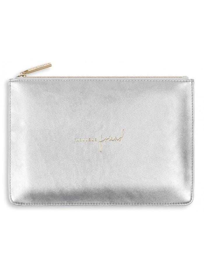 Katie Loxton Gifts One Size Katie Loxton Fabulous Friend Perfect Pouch in Silver KLB495 S izzi-of-baslow