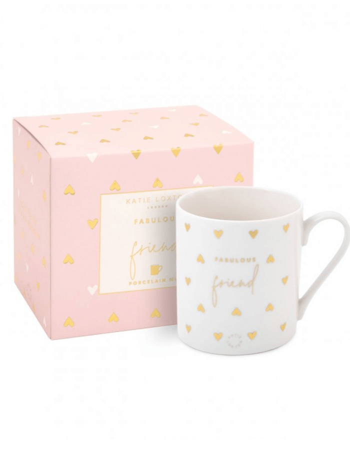 Katie Loxton Gifts One Size Katie Loxton Fabulous Friend Porcelain Heart Mug KLCW071 izzi-of-baslow