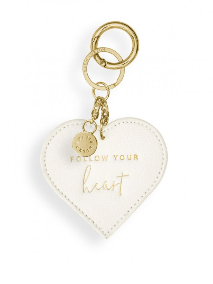 Katie Loxton Gifts One Size Katie Loxton Follow Your Heart Off White Heart Keyring KLB1666 izzi-of-baslow