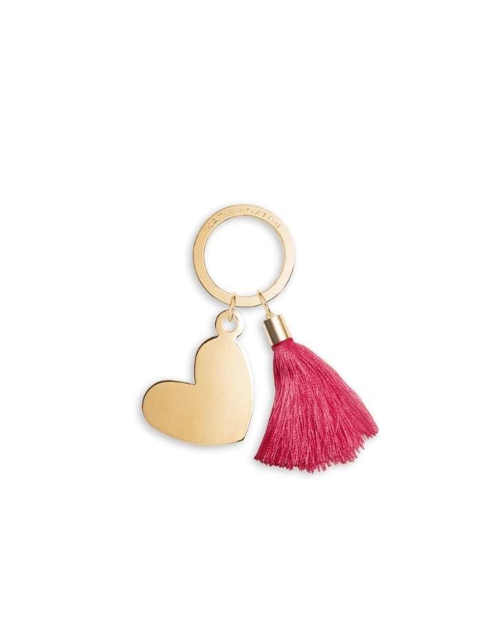 Katie Loxton Gifts One Size Katie Loxton Golden Treasure Heart Tassel Key Ring KLB580 izzi-of-baslow