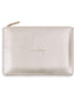 Katie Loxton Gifts One Size Katie Loxton Hello Lovely Perfect Pouch in Metallic Silver KLB498 izzi-of-baslow