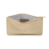 Katie Loxton Gifts One Size Katie Loxton Jet Set Go Perfect Pouch in Metallic Gold KLB497 izzi-of-baslow