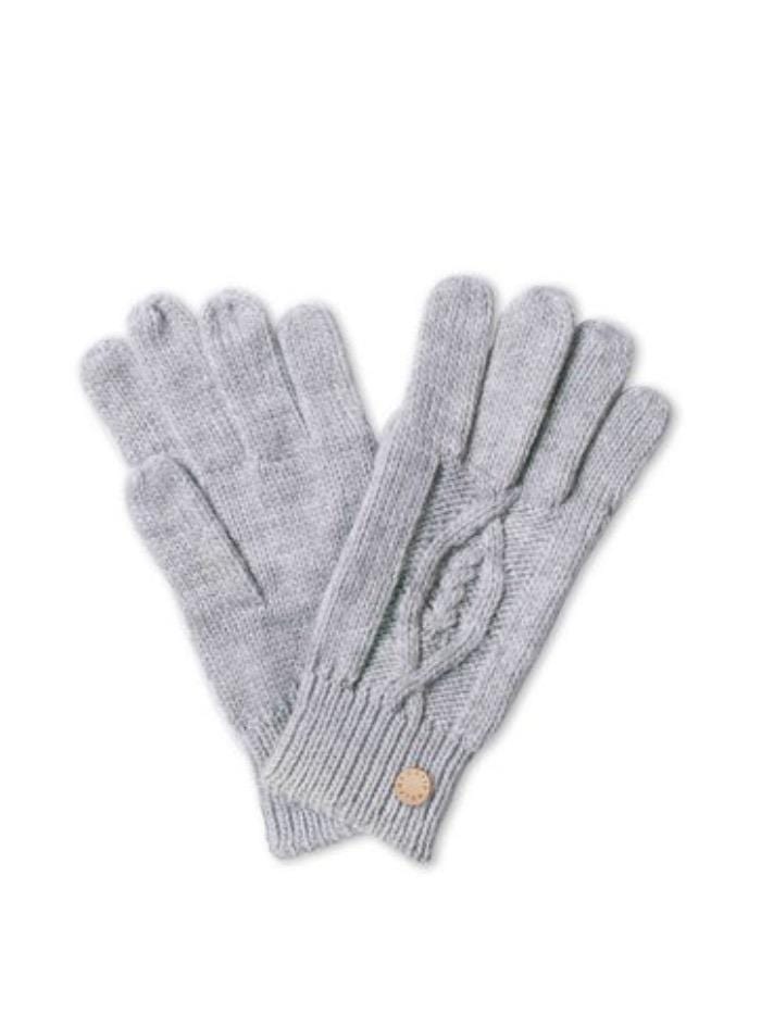 Katie Loxton Gifts One Size Katie Loxton Knitted Cable Grey Gloves izzi-of-baslow