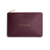 Katie Loxton Gifts One Size Katie Loxton Love Love Love Perfect Pouch in Burgundy KLB210 izzi-of-baslow