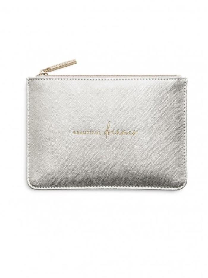 Katie Loxton Gifts One Size Katie Loxton Mini Perfect Pouch Beautiful Dreamer Silver KLB609 S izzi-of-baslow
