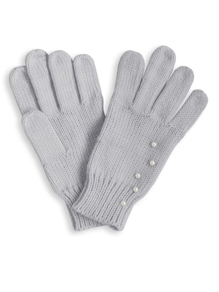 Katie Loxton Gifts One Size Katie Loxton Pearl Knit Grey Gloves KLS116 izzi-of-baslow