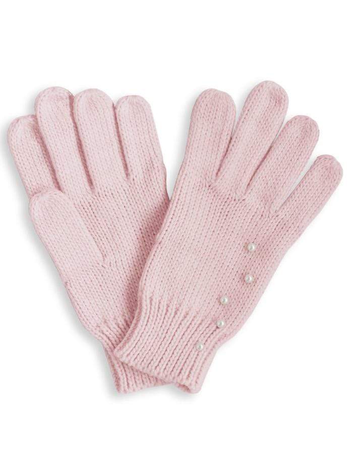 Katie Loxton Gifts One Size Katie Loxton Pearl Knit Pink Gloves KLS116 izzi-of-baslow