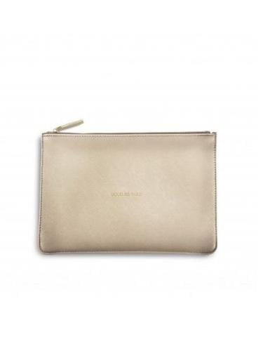 Katie Loxton Gifts One Size Katie Loxton Perfect Pouch Good As Gold Metallic Gold KLB041 izzi-of-baslow