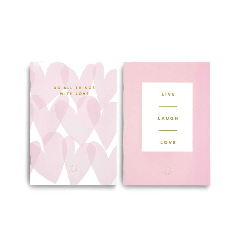 Katie Loxton Gifts One Size Katie Loxton Pretty Notebook Duo in Pink KLST014 izzi-of-baslow