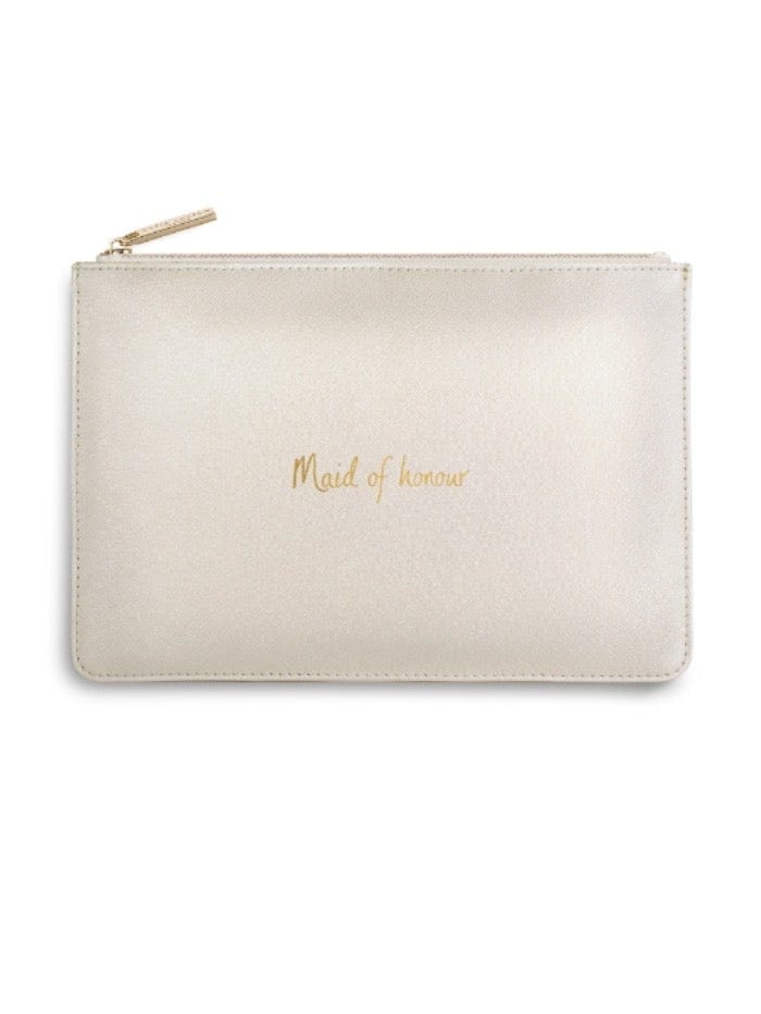 Katie Loxton Gifts One Size Katie Loxton S Maid Of Honour Perfect Pouch in Pearlescent Pink KLB354 izzi-of-baslow