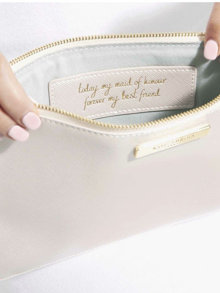 Katie Loxton Gifts One Size Katie Loxton S Maid Of Honour Secret Message Pouch Pearlescent Pink KLB483 izzi-of-baslow