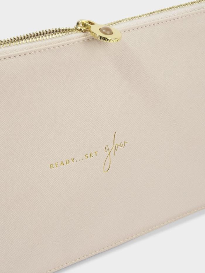 Katie Loxton Gifts One Size Katie Loxton Wellness Pale Pink Perfect Pouch Ready Steady Glow KLB1741 izzi-of-baslow