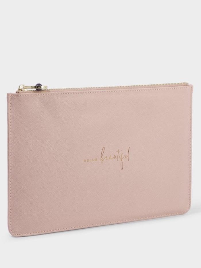 Katie Loxton Gifts One Size Katie Loxton Wellness Perfect Pouch Hello Beautiful Pale Pink KLB1740 izzi-of-baslow