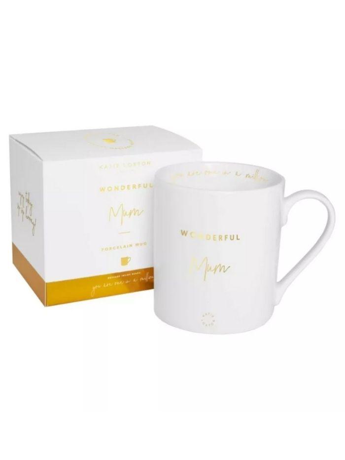 Katie Loxton Gifts One Size Katie Loxton Wonderful Mum Porcelain Mug KLCW002 izzi-of-baslow