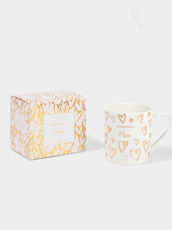 Katie Loxton Gifts One Size Katie Loxton Wonderful Mum Porcelain Mug KLCW096 izzi-of-baslow