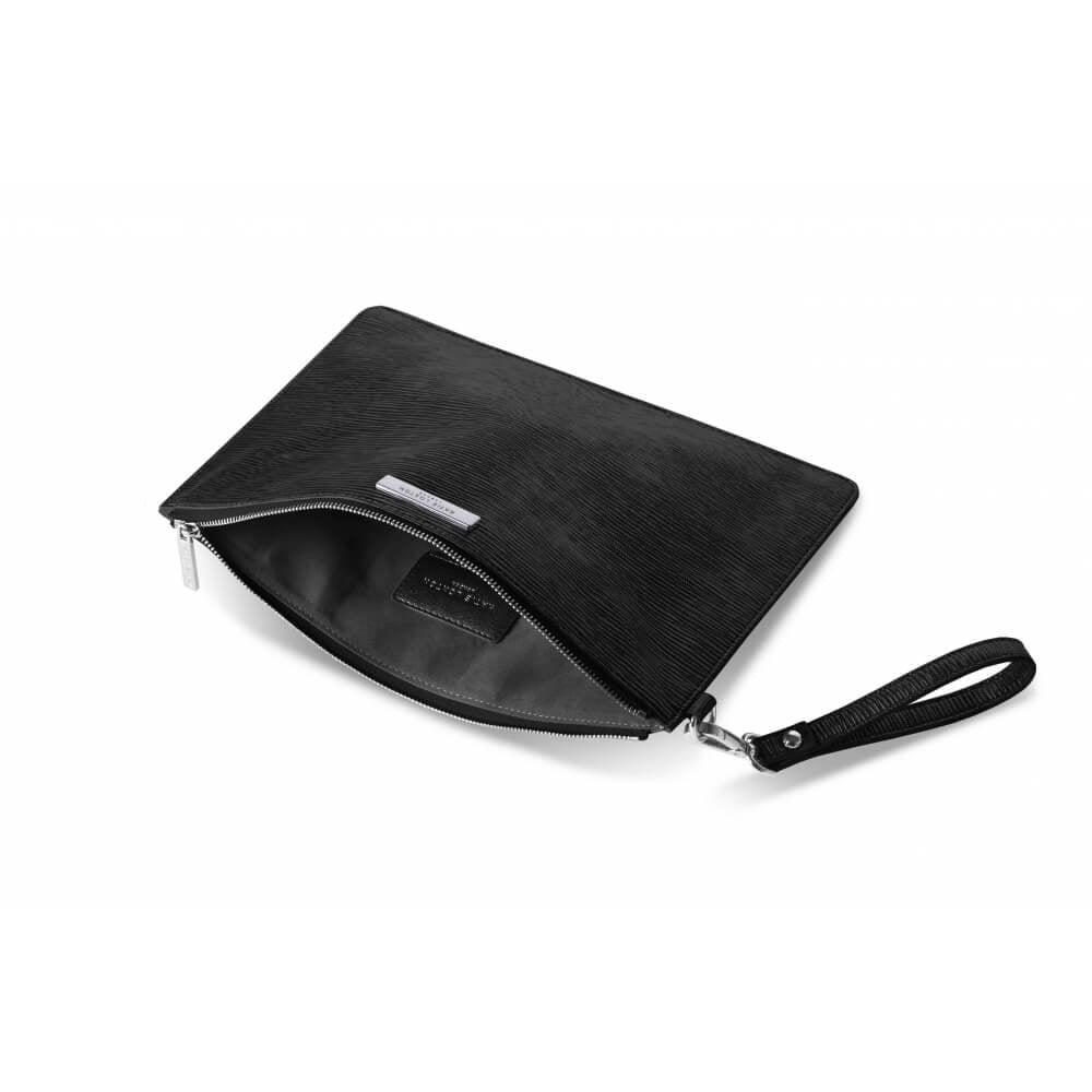 Katie Loxton Gifts One Size Katie Loxton Zara Metallic Black Large Clutch Bag KLB181 izzi-of-baslow