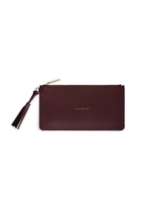 Katie Loxton Handbags One Size Katie Loxton Love Love Love Florrie Tassel Pouch Mulberry KLB370 izzi-of-baslow