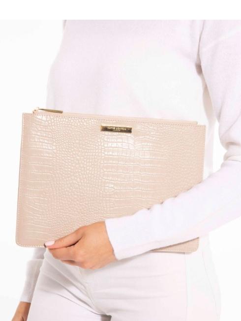 Katie Loxton Handbags One Size Katie Loxton Oyster Celine Croc Perfect Pouch KLB624 izzi-of-baslow