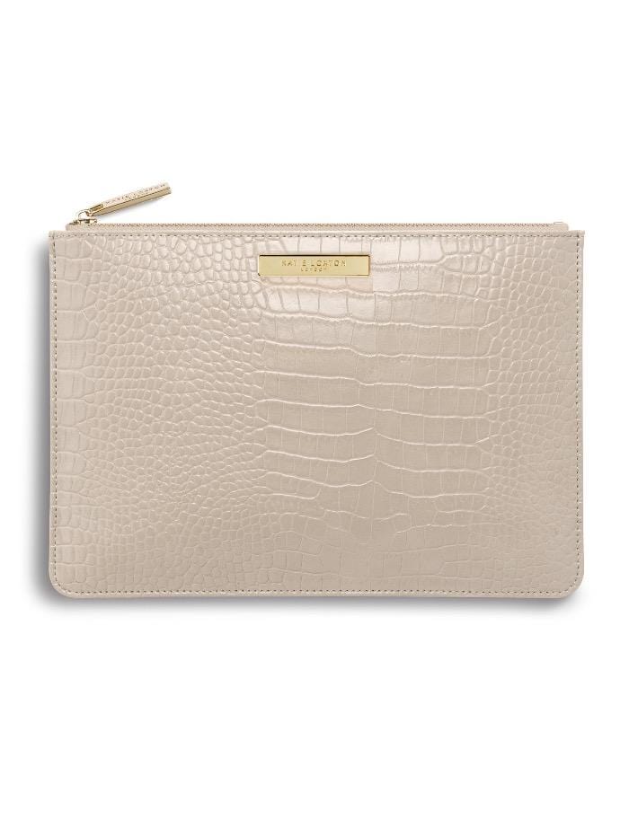 Katie Loxton Handbags One Size Katie Loxton Oyster Celine Croc Perfect Pouch KLB626 S izzi-of-baslow