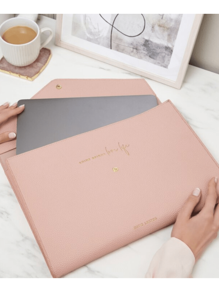Katie Loxton Handbags One Size Katie Loxton ‘Shine Bright Love Life’ Pink Laptop Case KLST181 izzi-of-baslow