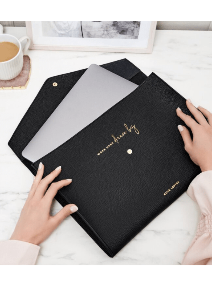 Katie Loxton Handbags One Size Katie Loxton ‘Work Hard Dream Big’ Black Laptop Case KLST183 izzi-of-baslow