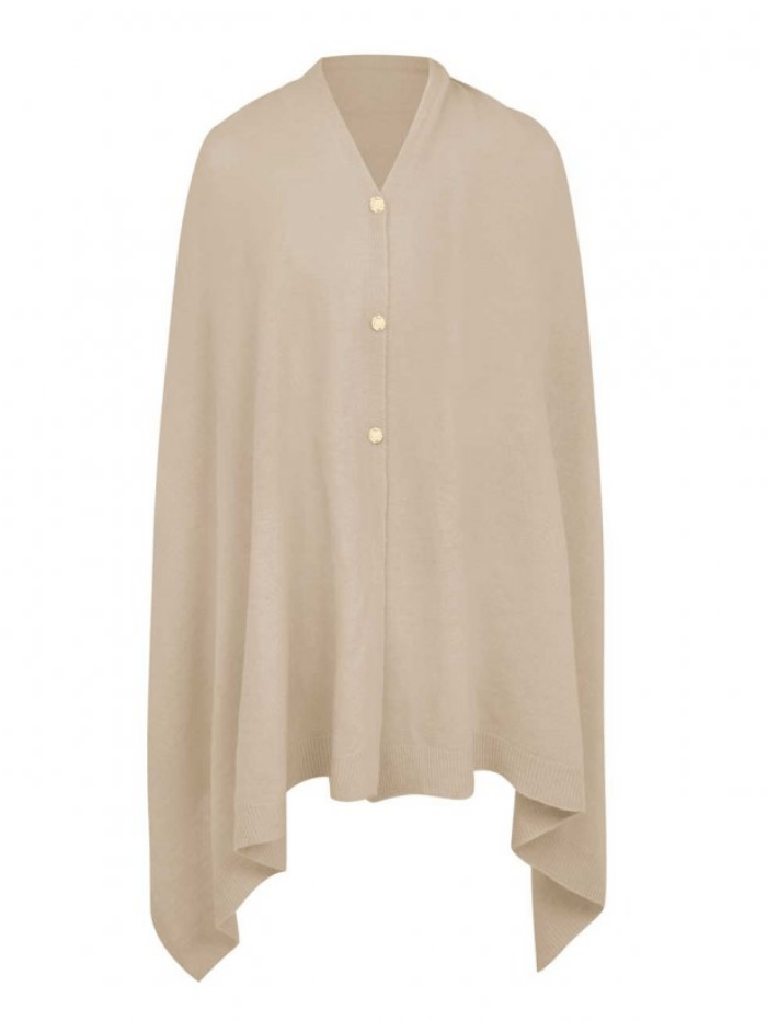Katie Loxton Knitwear One Size Katie Loxton Eve Multiway Poncho Natural KLS266 izzi-of-baslow