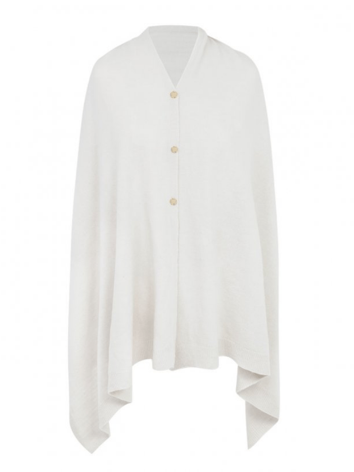 Katie Loxton Knitwear One Size Katie Loxton Eve Multiway Poncho White KLS331 izzi-of-baslow