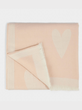 Katie Loxton Knitwear One Size Katie Loxton Heart Print Pink Blanket Scarf KLS363 izzi-of-baslow