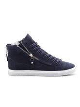 Kennel & Schmenger Shoes Kennel and Schmenger Ocean Navy and White Soft Nubuck Hi Top Trainer 51-15750-659-001 izzi-of-baslow