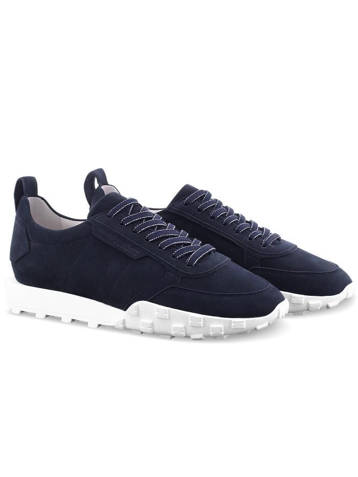 Kennel &amp; Schmenger Shoes Kennel and Schmenger Ocean Navy and White Soft Nubuck Trainer 51-26400-659-001 izzi-of-baslow
