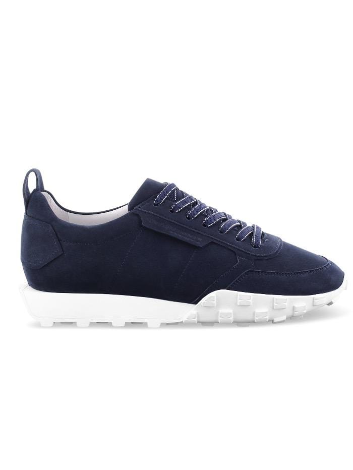 Kennel &amp; Schmenger Shoes Kennel and Schmenger Ocean Navy and White Soft Nubuck Trainer 51-26400-659-001 izzi-of-baslow