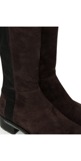 Kennel & Schmenger Shoes Kennel & Schmenger Blues Long Flat Boots in Mocca Suede 81-24160-502 izzi-of-baslow