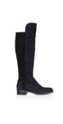 Kennel & Schmenger Shoes Kennel & Schmenger Blues Long Flat Boots in Navy Suede 41-24160-485 izzi-of-baslow