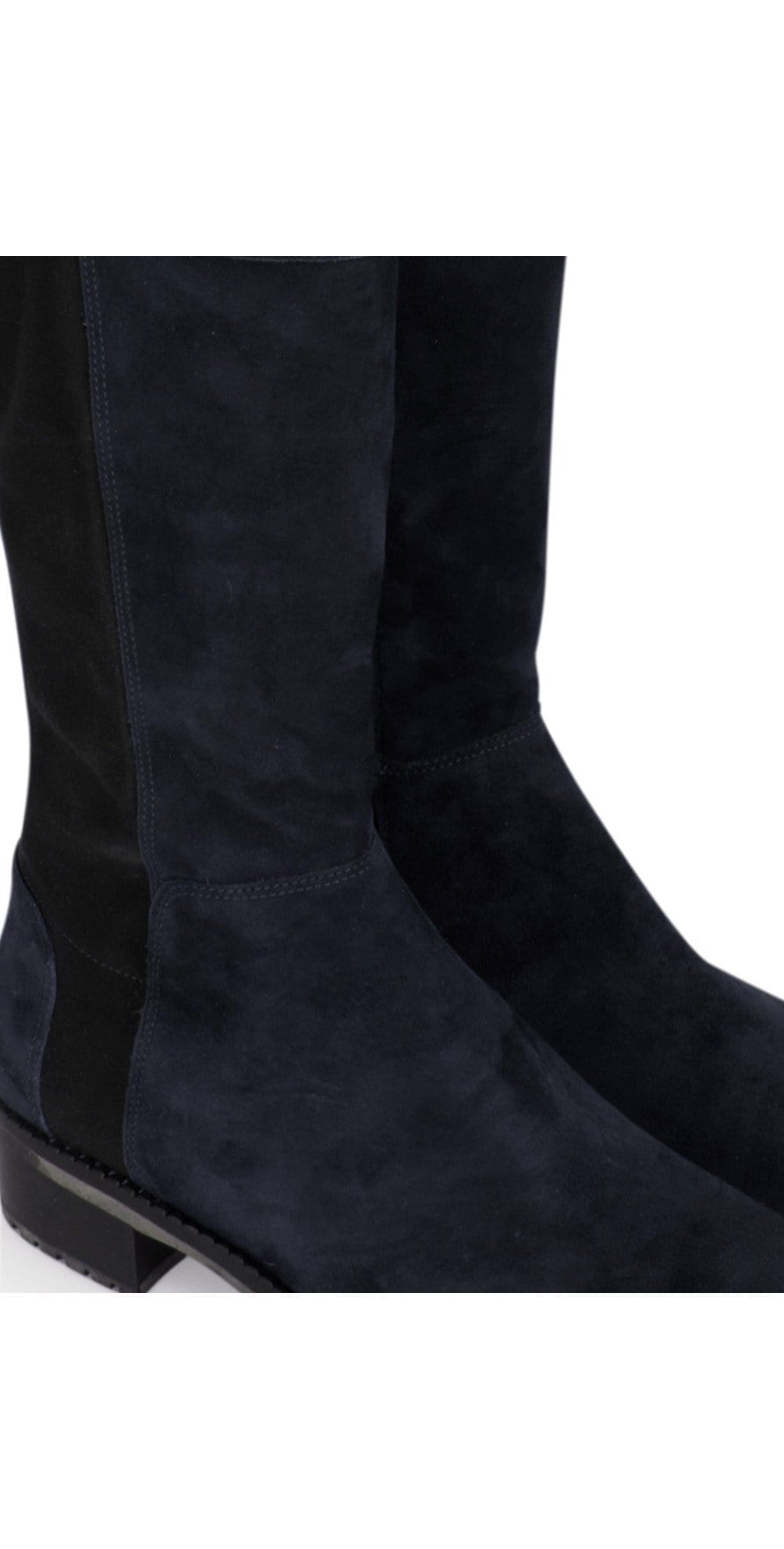 Kennel &amp; Schmenger Shoes Kennel &amp; Schmenger Blues Long Flat Boots in Navy Suede 41-24160-485 izzi-of-baslow