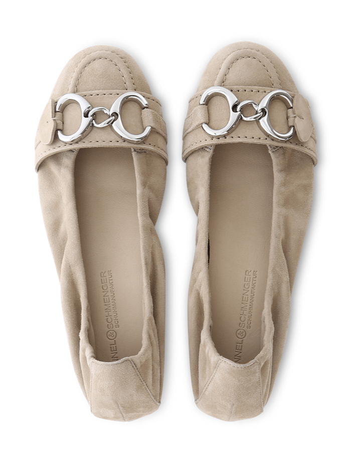 Kennel &amp; Schmenger Shoes Kennel &amp; Schmenger Flat Beige Suede Malu Shoes 91-10040-505 izzi-of-baslow