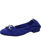 Kennel & Schmenger Shoes Kennel & Schmenger Flat Electric Blue Suede Malu Shoes 91-10040-511 izzi-of-baslow