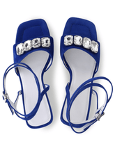 Kennel & Schmenger Shoes Kennel & Schmenger Nora Electric Blue Suede Sandals 91-87610-411 izzi-of-baslow