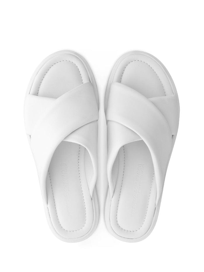 Kennel & Schmenger Shoes Kennel & Schmenger STUNT White Leather Sliders 71-93010-727 izzi-of-baslow
