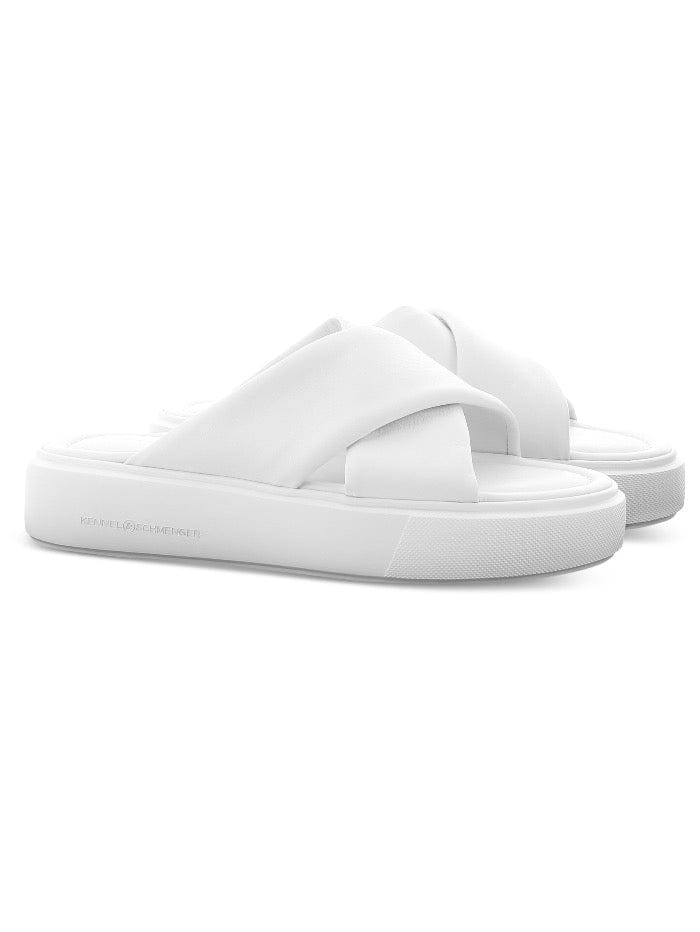 Kennel & Schmenger Shoes Kennel & Schmenger STUNT White Leather Sliders 71-93010-727 izzi-of-baslow