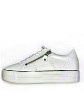 Kennel & Schmenger Shoes Kennel & Schmenger Up Trainer White With Silver Zips izzi-of-baslow