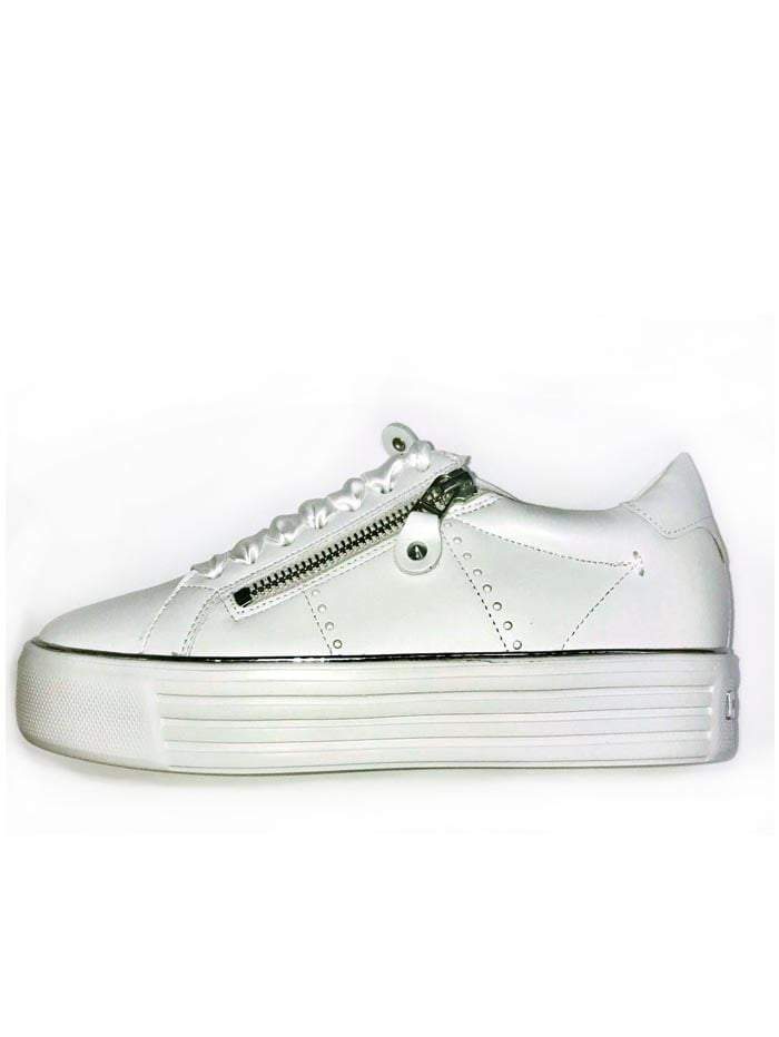 Kennel &amp; Schmenger Shoes Kennel &amp; Schmenger Up Trainer White With Silver Zips izzi-of-baslow