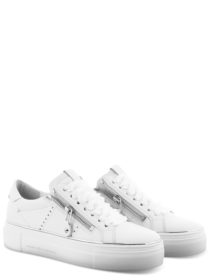 Kennel &amp; Schmenger Shoes Kennel &amp; Schmenger White Wonder Zip Trainers 71-14110-627 001 izzi-of-baslow