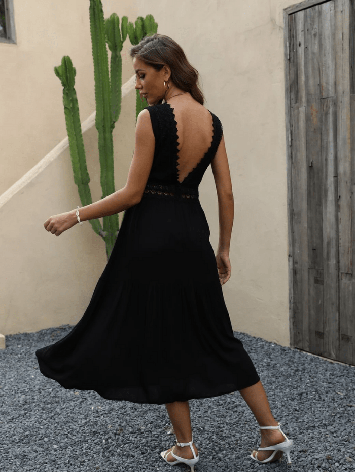 Libby Loves Dresses Libby Loves Anais Black Midi Dress izzi-of-baslow