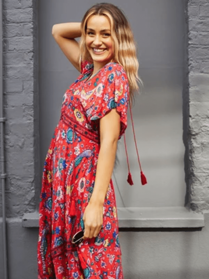 Libby Loves Dresses Libby Loves Santorini Red Midi Dress izzi-of-baslow