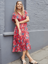 Libby Loves Dresses S Libby Loves Santorini Red Midi Dress izzi-of-baslow