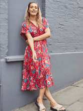 Libby Loves Dresses S Libby Loves Santorini Red Midi Dress izzi-of-baslow